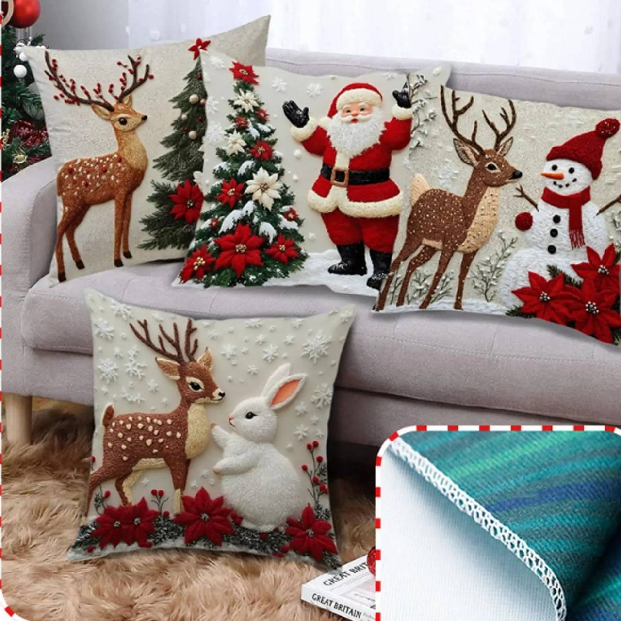 CutePillows, vianočné obliečky na vankúše (4 kusy) - Image 8