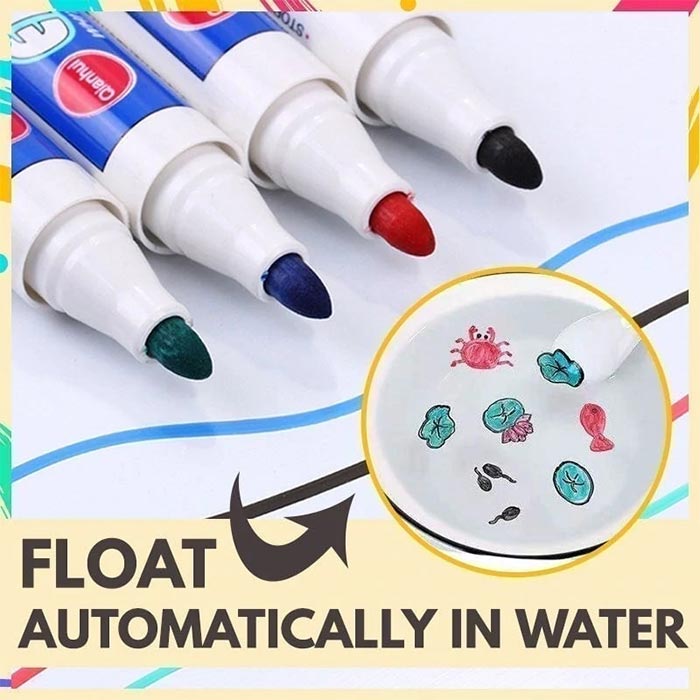 FloatPens, magické fixky, s ktorými kreslíte roztomilé obrázky plávajúce na vode - Image 6