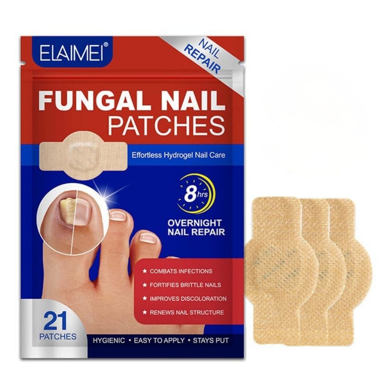 FungalPatches, náplasti na kozmetickú starostlivosť o nechty (21 ks) - Image 2