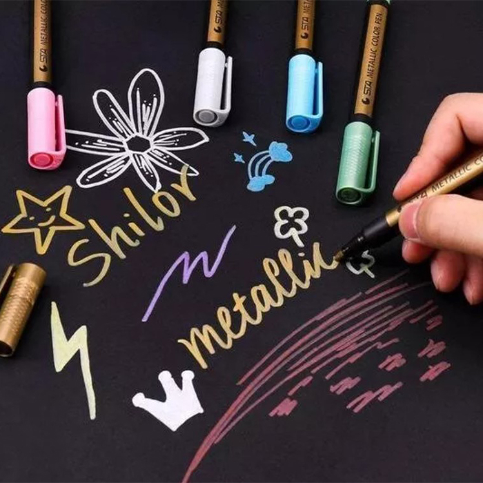 MetallicColorPen, 10-dielna sada fixiek na tvorenie - Image 2