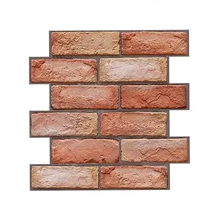 NewYorkWall, trojrozmerné samolepky na stenu s efektom oranžových tehál (10 ks)