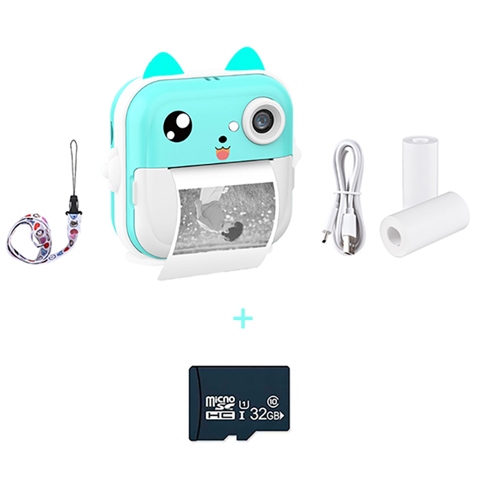 PrintBundle – fotoaparát s tlačou + 2 rolky papiera a Micro SD karta