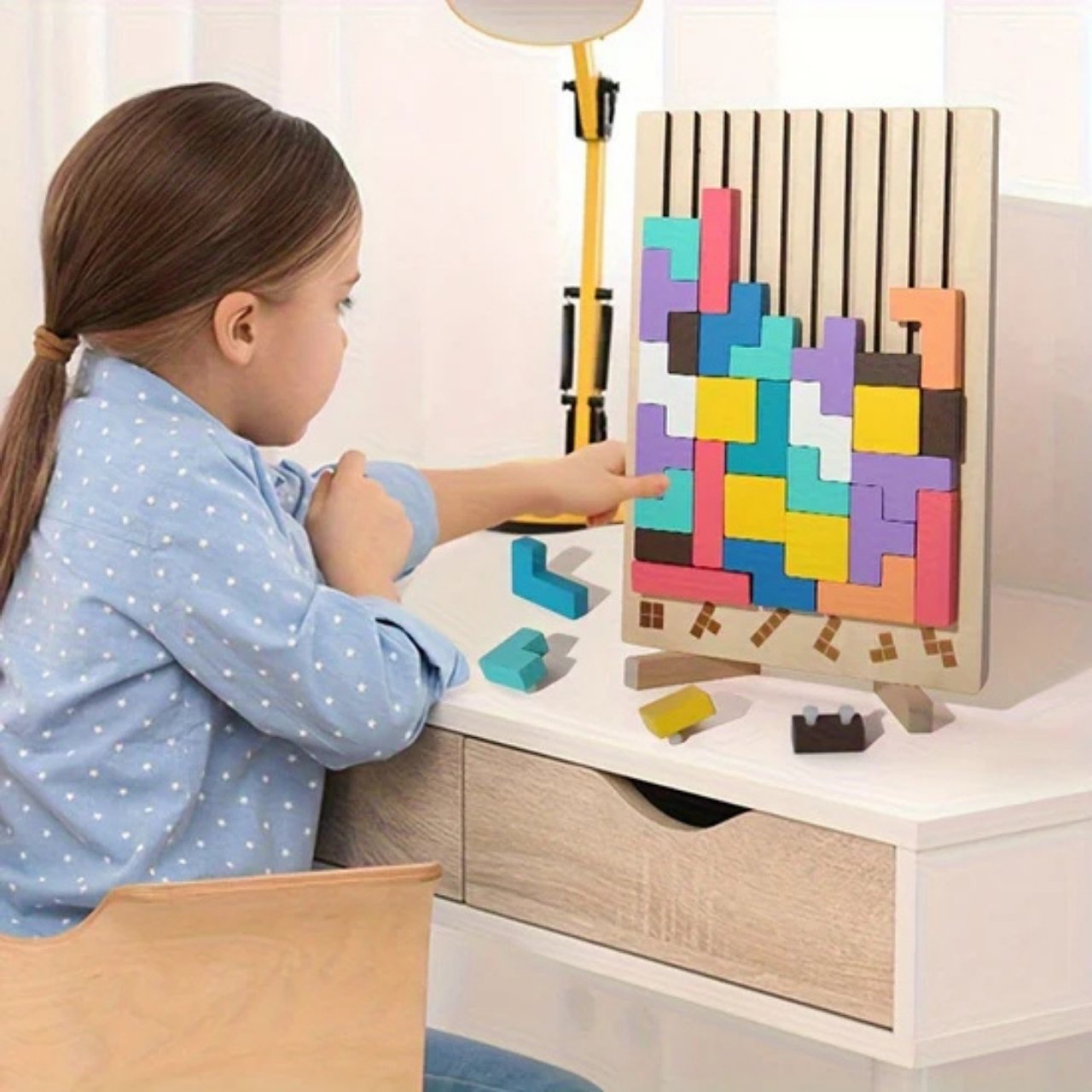 Tetris, drevená didaktická hračka